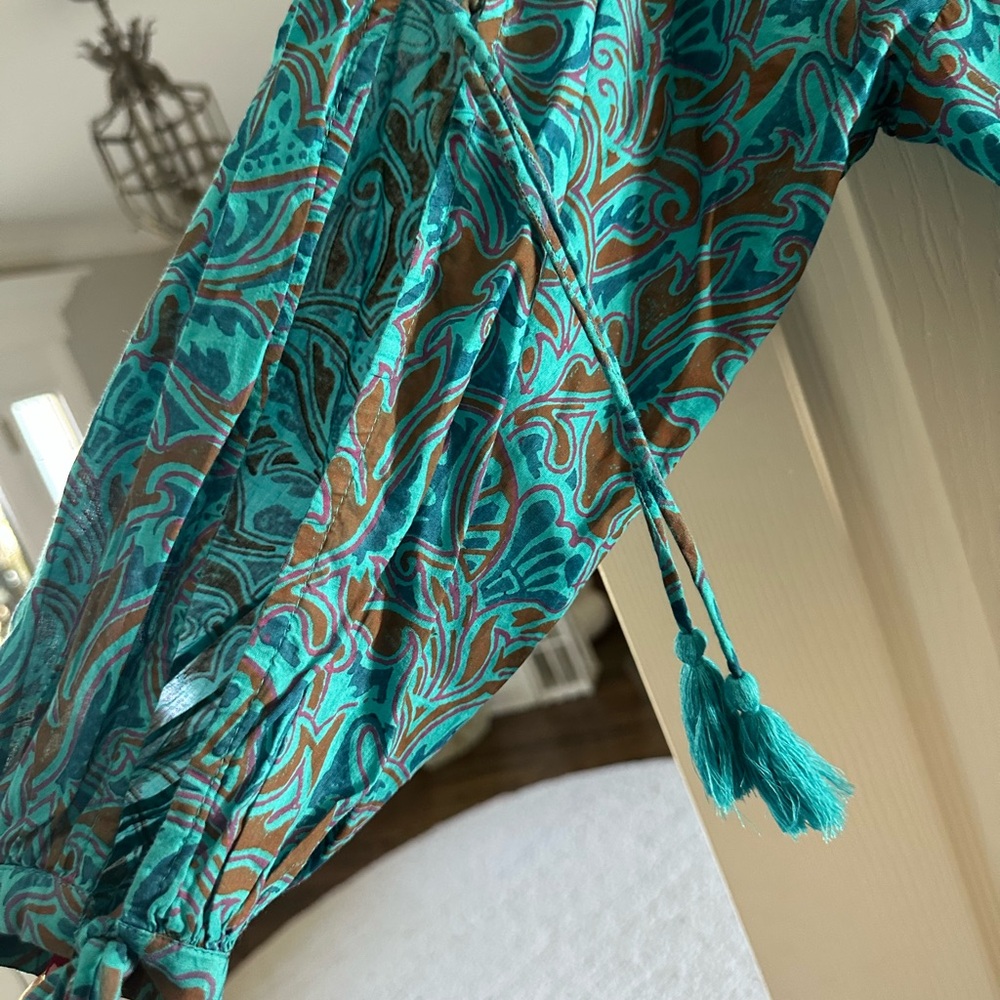 Bohemian Blue and Brown Dress - Cleobella - Picture 3 of 4